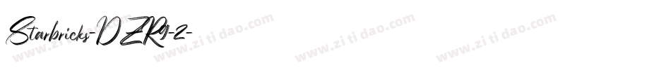 Starbricks-DZR9-2字体转换