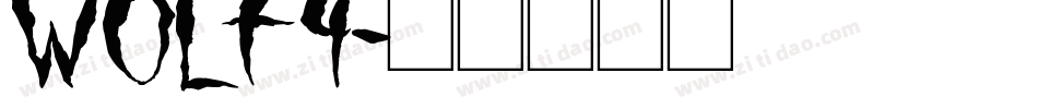 Wolf4字体转换