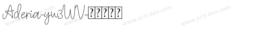 Aderia-yw3WV字体转换