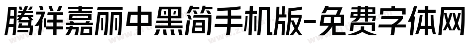 腾祥嘉丽中黑简手机版字体转换