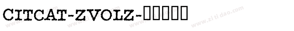 Citcat-ZVoLZ字体转换