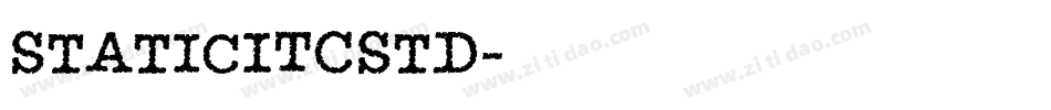 StaticITCStd字体转换
