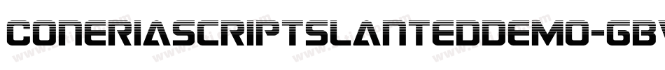 ConeriaScriptSlantedDemo-GBwD字体转换