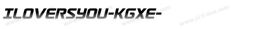 Iloversyou-KGxe字体转换