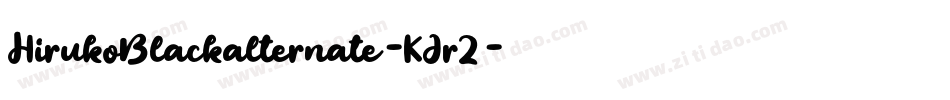 HirukoBlackalternate-KJrZ字体转换
