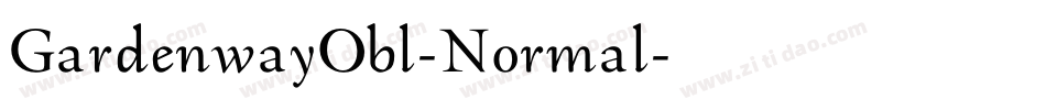 GardenwayObl-Normal字体转换
