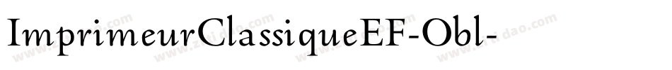ImprimeurClassiqueEF-Obl字体转换