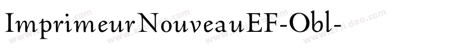 ImprimeurNouveauEF-Obl字体转换