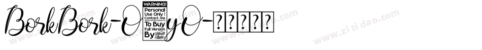 BorkBork-O9yO字体转换
