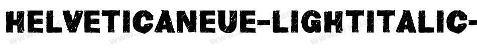 helveticaneue-lightitalic字体转换