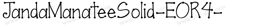 JandaManateeSolid-EOR4字体转换