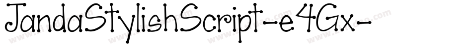 JandaStylishScript-e4Gx字体转换