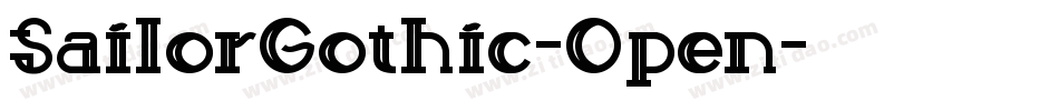 SailorGothic-Open字体转换