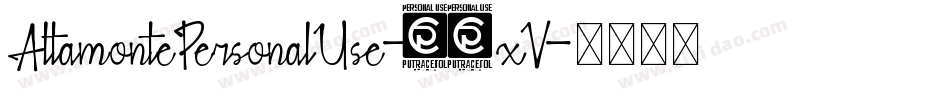 AltamontePersonalUse-78xV字体转换