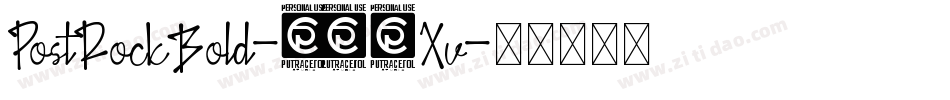 PostRockBold-518Xv字体转换