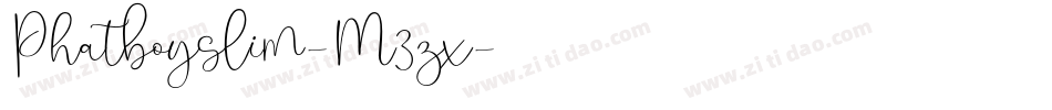 Phatboyslim-M3zx字体转换