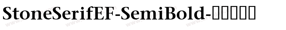 StoneSerifEF-SemiBold字体转换