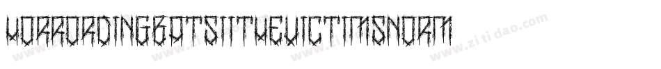 HorrorDingbatsIiTheVictimsNormal-e9dx字体转换