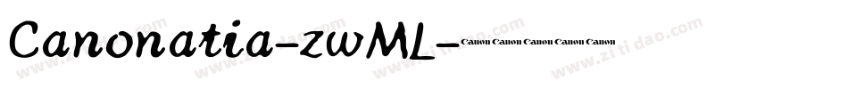 Canonatia-zwML字体转换
