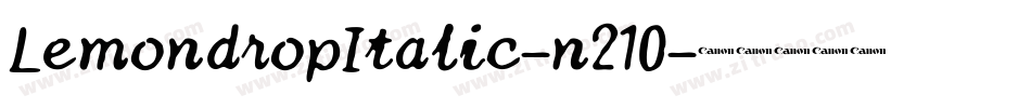 LemondropItalic-n210字体转换