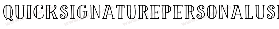 Quicksignaturepersonaluse-29DK字体转换