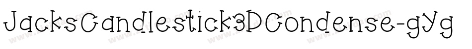 JacksCandlestick3DCondense-gYg3字体转换