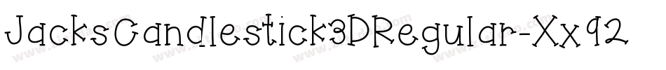 JacksCandlestick3DRegular-Xx92字体转换