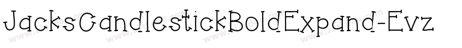 JacksCandlestickBoldExpand-Evzg字体转换