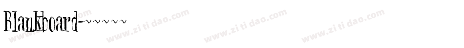 Blankboard字体转换