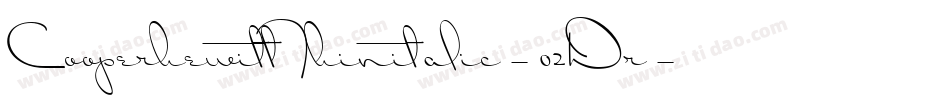 CooperhewittThinitalic-02Dr字体转换