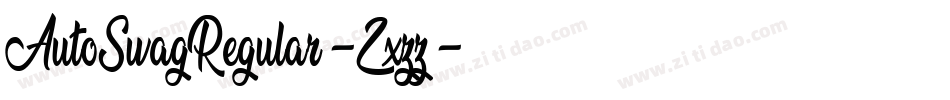AutoSwagRegular-Zxzz字体转换