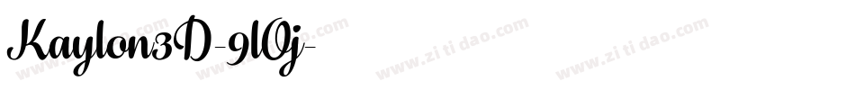 Kaylon3D-9lOj字体转换