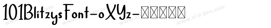101BlitzysFont-oXYz字体转换
