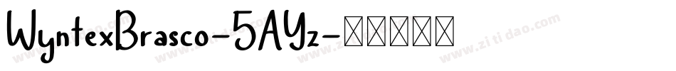 WyntexBrasco-5AYz字体转换