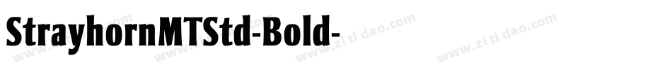 StrayhornMTStd-Bold字体转换