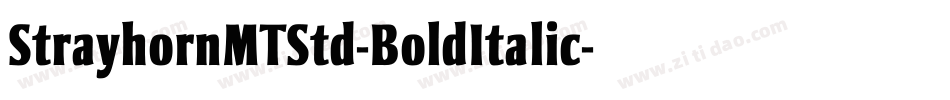 StrayhornMTStd-BoldItalic字体转换