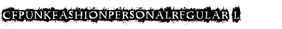 CfPunkFashionPersonalRegular-l2My字体转换