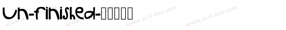 Un-finished字体转换