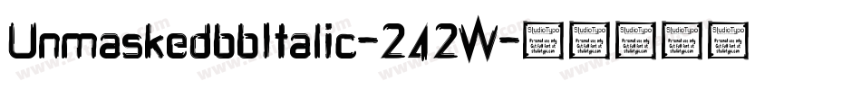 UnmaskedbbItalic-242W字体转换