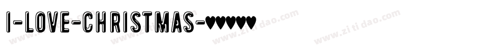 I-Love-Christmas字体转换