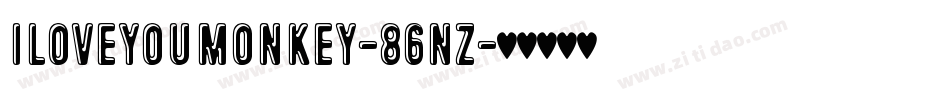 ILoveYouMonkey-86nz字体转换