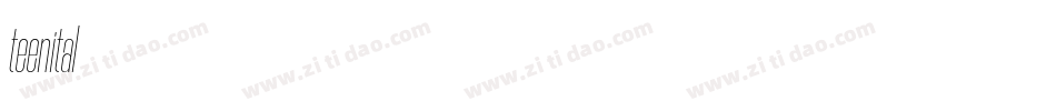 teenital字体转换
