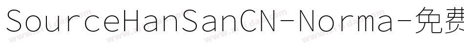 SourceHanSanCN-Norma字体转换