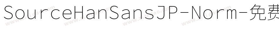SourceHanSansJP-Norm字体转换