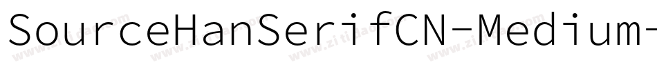 SourceHanSerifCN-Medium字体转换