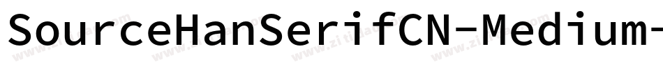 SourceHanSerifCN-Medium字体转换