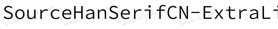 SourceHanSerifCN-ExtraLight字体转换