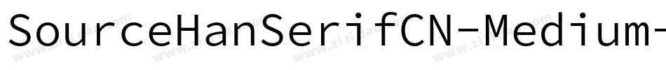 SourceHanSerifCN-Medium字体转换