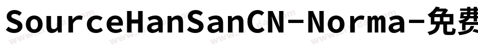 SourceHanSanCN-Norma字体转换