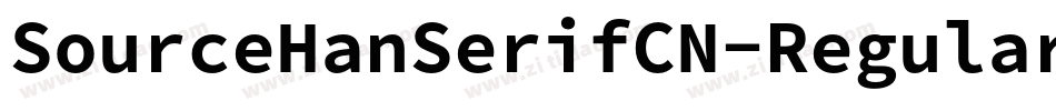 SourceHanSerifCN-Regular字体转换